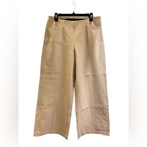 NWOT Old Navy Khaki Pixie High Rise Wide Leg Dress Pants - Size L Petite